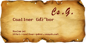 Csallner Gábor névjegykártya