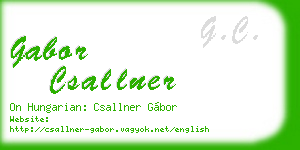 gabor csallner business card
